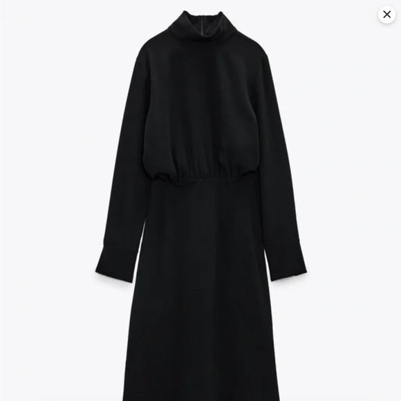 Zara high collar midi dress - Picture 4 of 4